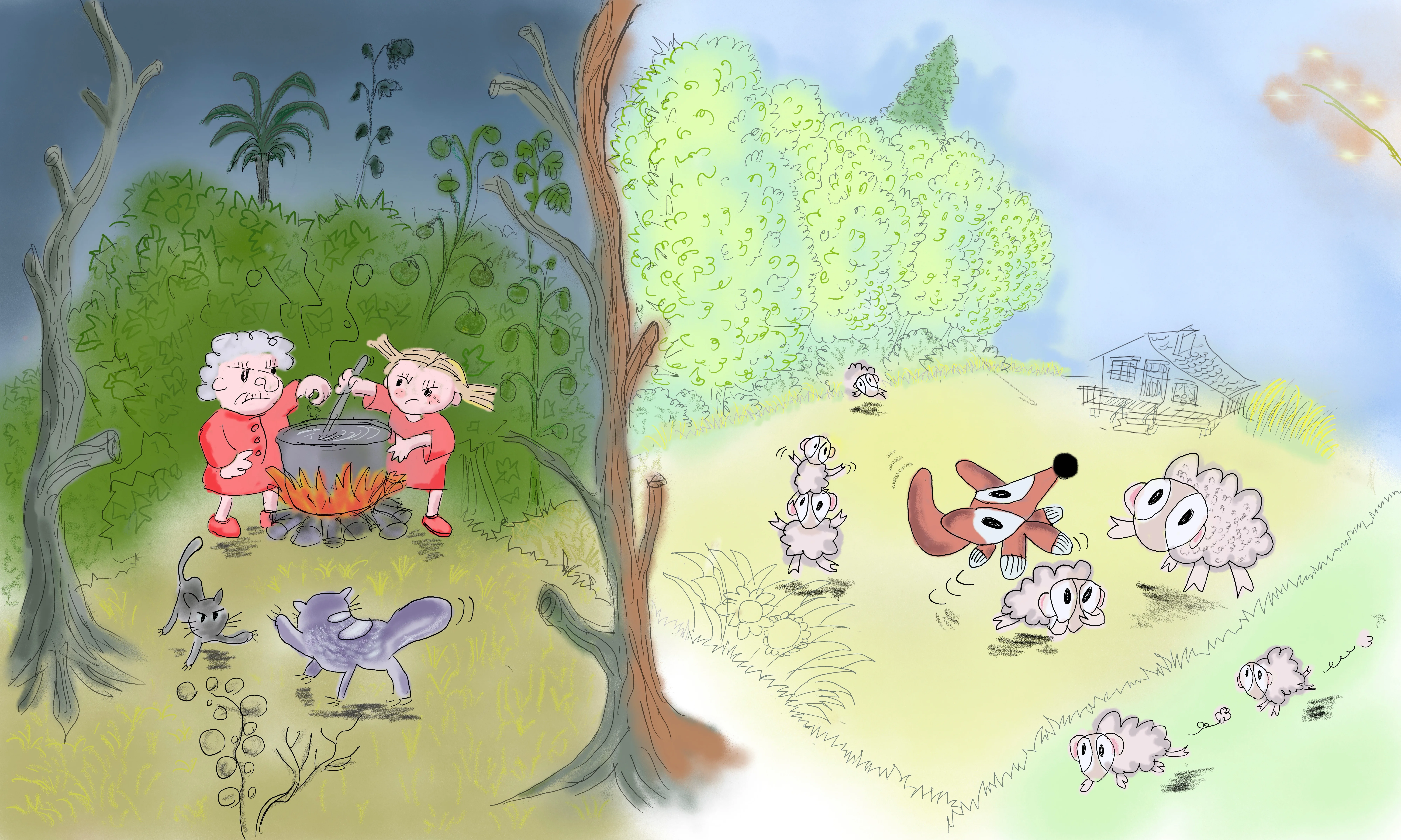 ノッキの森のオリジナルイラスト — 絵本作品